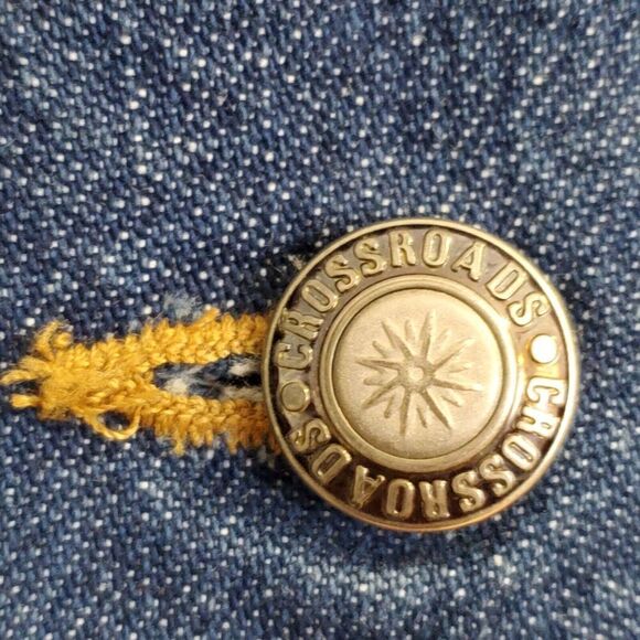 Vintage Crossroads Denim Midi Maxi Skirt M/8-10 Jeans Front/Back Slit ~waist: 29 - Picture 4 of 10